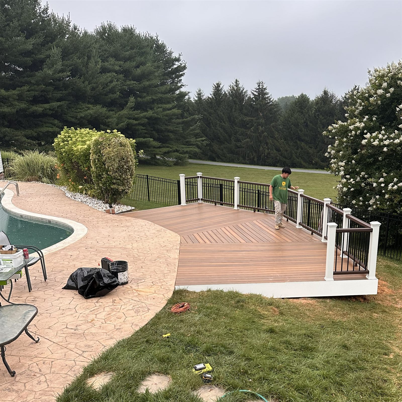 Completed pool deck